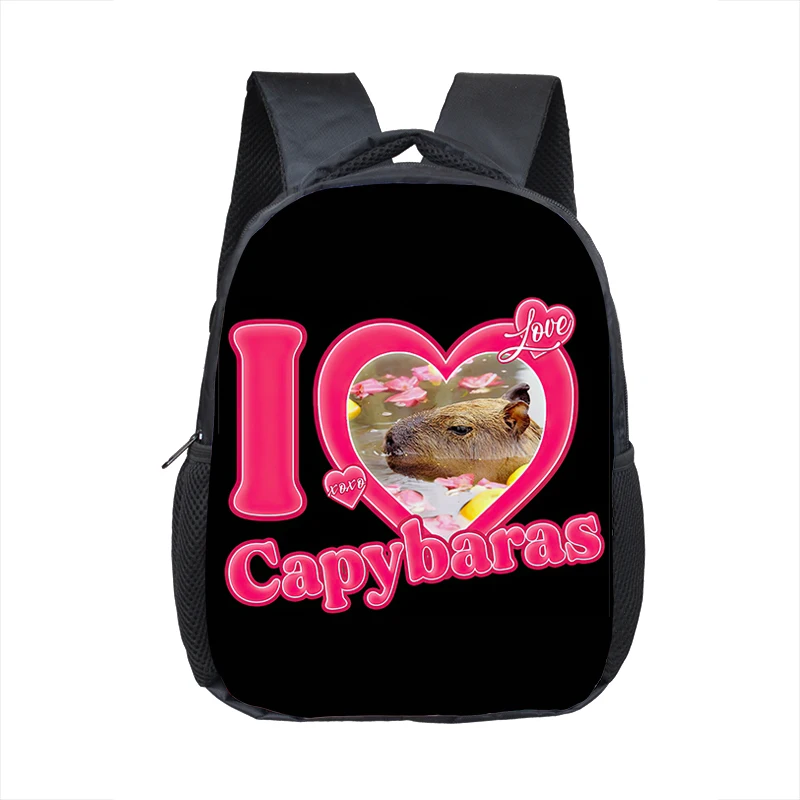 Animal Capybara Printing Backpacks Funny Pull Up Kids Kindergarten Bags Children School Bag Baby Toddler Backpacks Bookbags