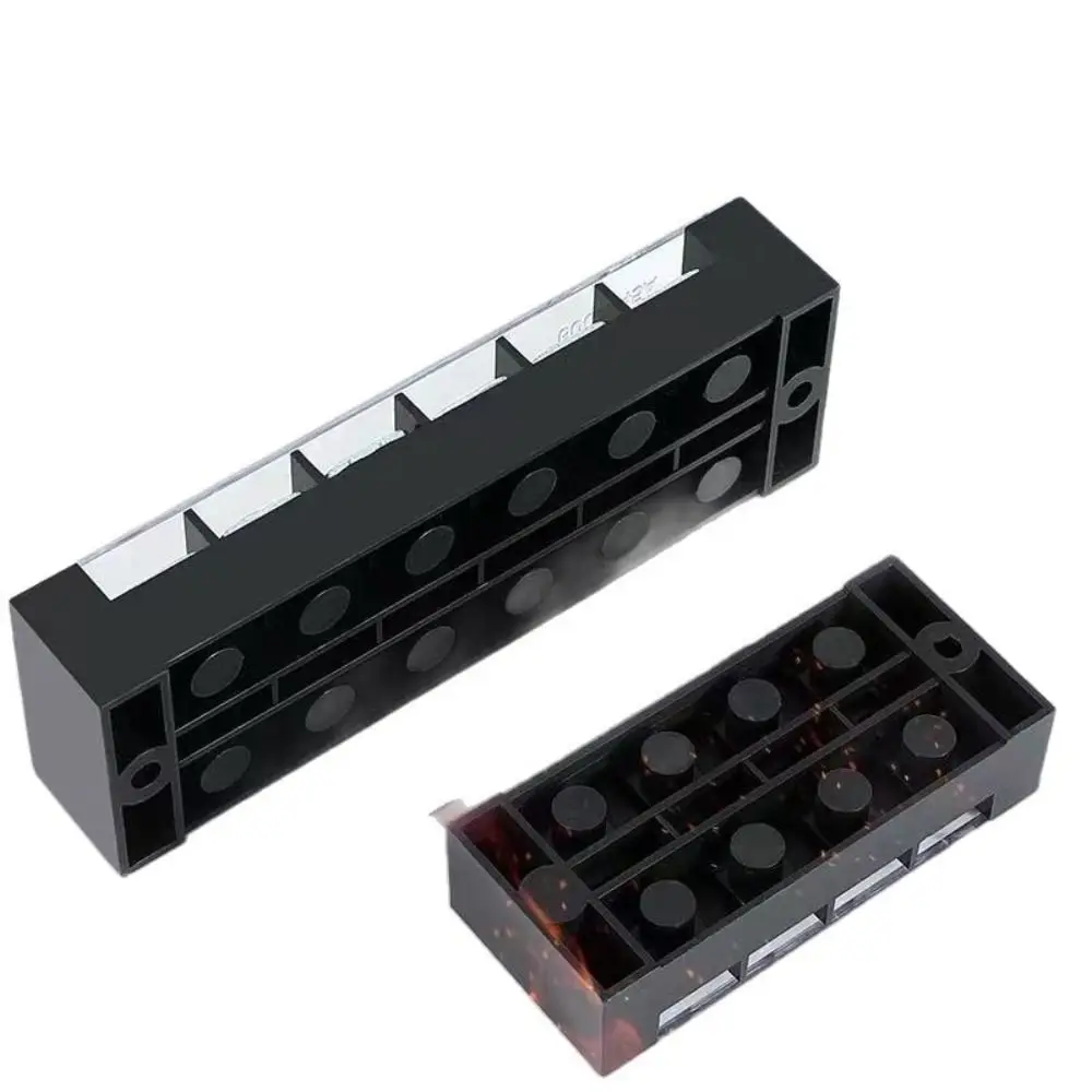 600V Screw Terminal Block 3-20 Positions Dual Row Design Barrier Strip Connector Screw Clamp Connection 25A Current Rating