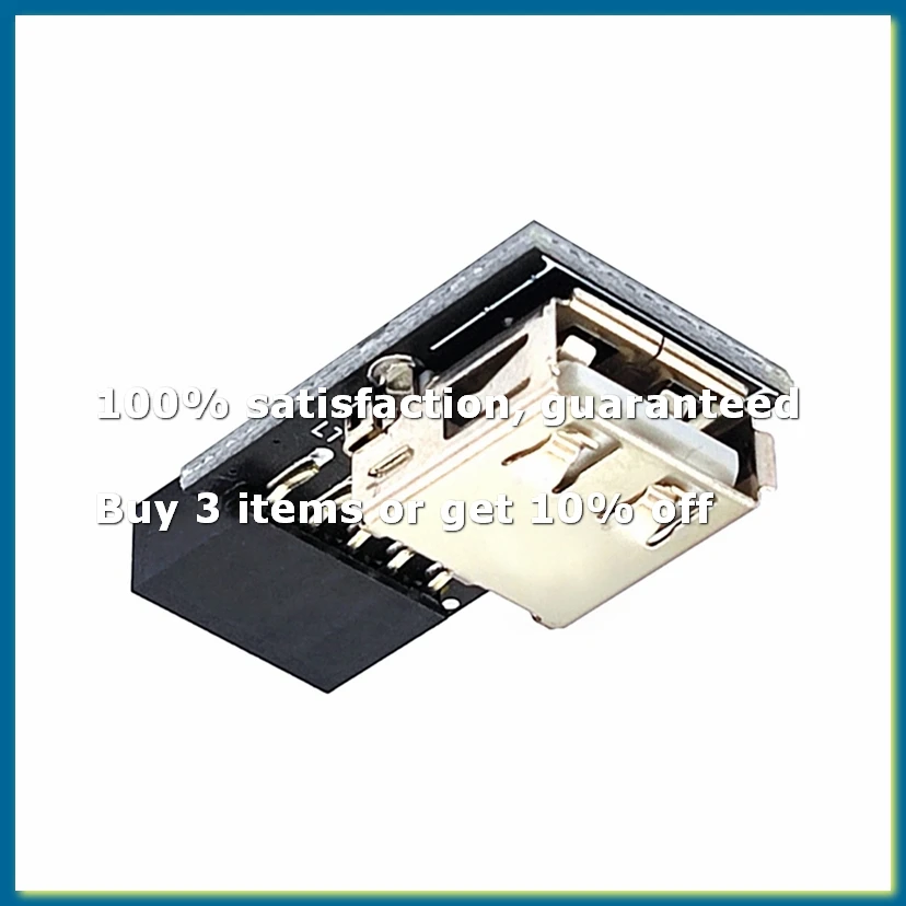 9Pin to 1 Port USB Adapter Connector PC Internal Motherboard 9Pin to USB2.0 Type A Female Converter for Desktop Computer-DTD2