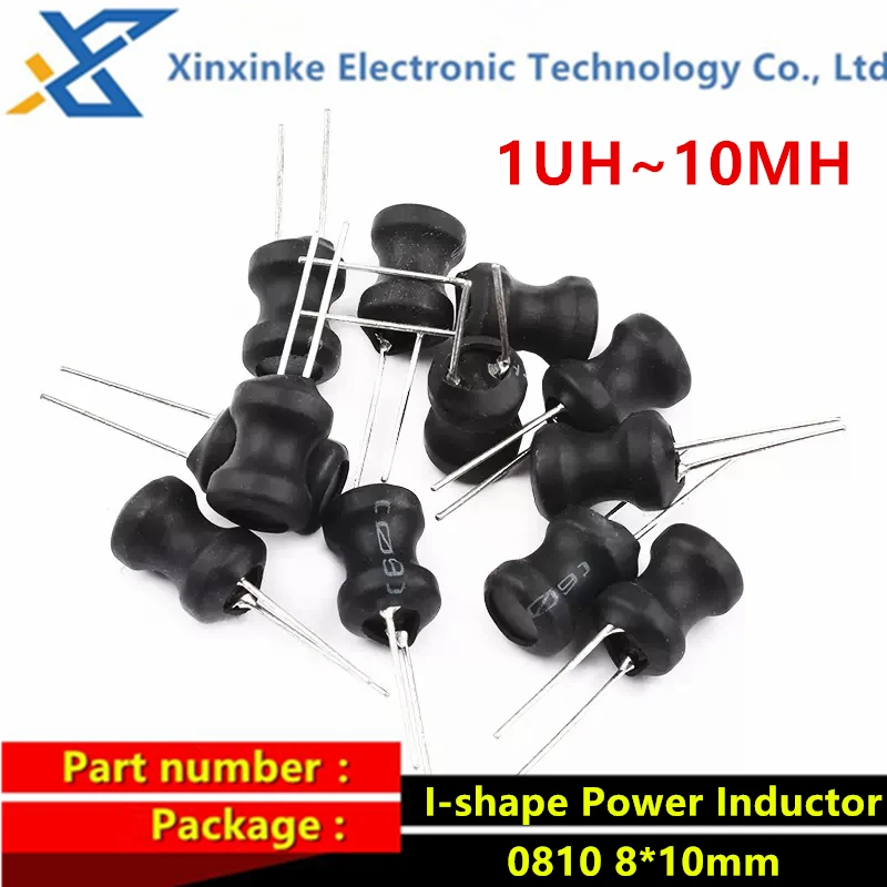 

10PCS 0810 8*10mm DIP I-shape Power Inductor Inductance Copper Coil 2.2UH 4.7UH 10uH 22uH 100uH 330uH 470uH 1MH 2.2MH 4.7MH 10MH