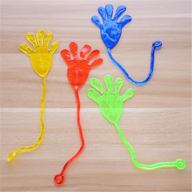 5 Pcs Jelly Stick Slap Squishy Toys Cute Sticky Hands Random Color Gags Funny Novelty Gadget Practical Jokes For Children Gifts