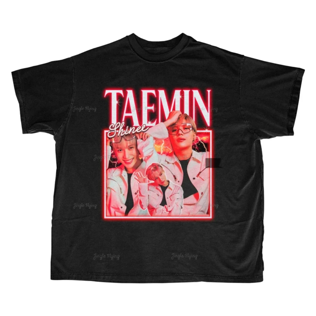 Shinee Taemin Retro Classic Tee Kpop T-Shirt Kpop Gift For Him Or Her Retro Tee Homage Bootleg Shirt