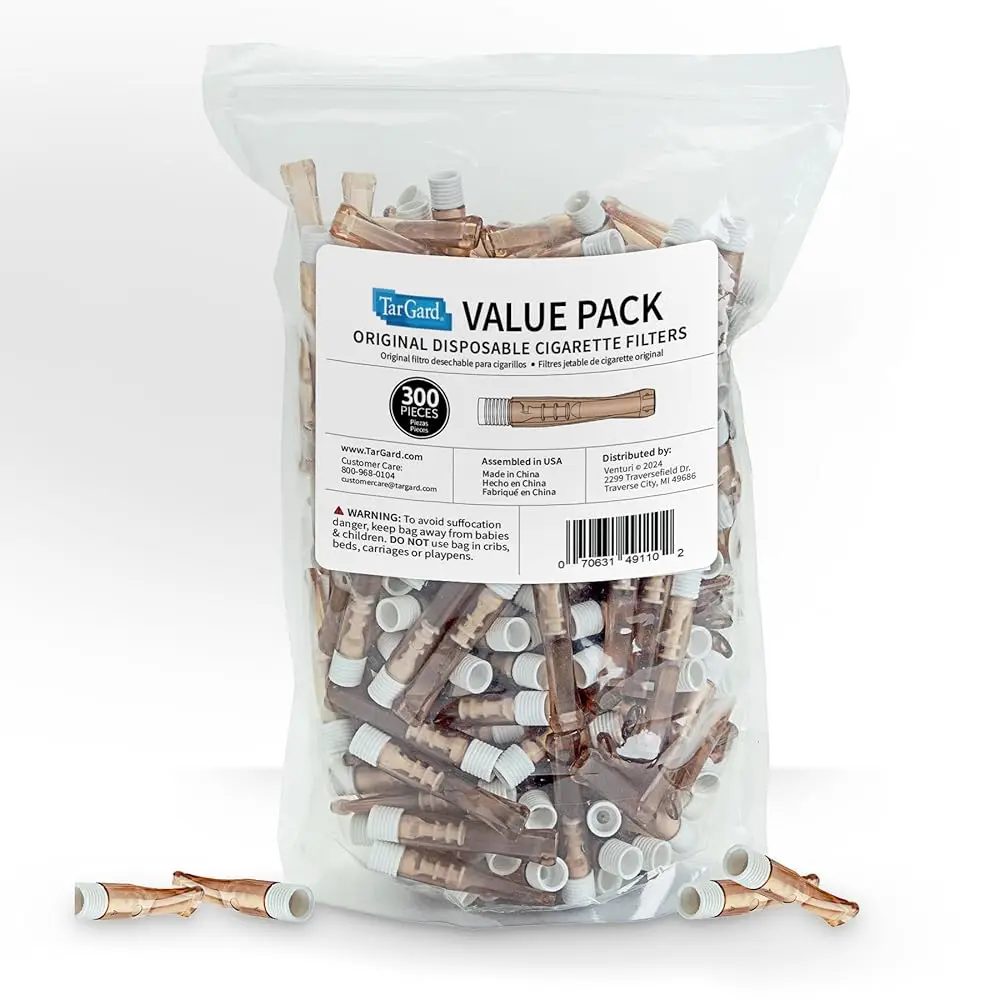 

Free ShippingTarGard Style Disposable Filters | 2,400-3,000+ Cigarettes Filtered per 300 Bulk Economy Pack | Effective XL Filte