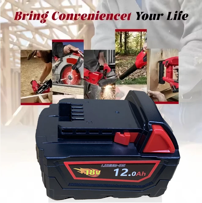 18V 12.0Ah Battery for Milwaukee M18