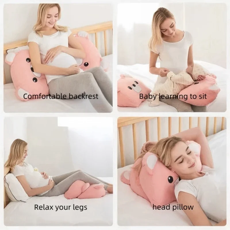 Oreiller de Taille Alternative pour Femmes Enceintes, Coussin de Sommeil Latéral en Coton Doux, Soutien Abdominal Amélioré, Confort Pendant la