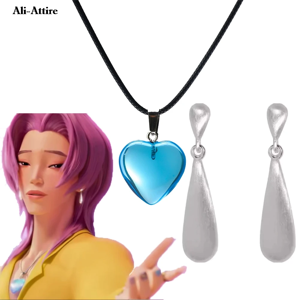 

Demon Hunter of KPop Romance Necklace Earrings Halloween Party Disguise Gift Roleplay Costume Accessories Props For Men Women