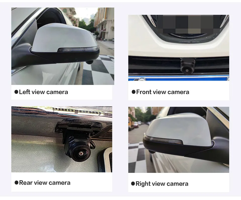 3D AHD 1080P 720P Autokamera 360° Panorama-Rundumansicht Rechts+Links+Vorne+Hinten Kamerasystem für Android Auto Radio – Detail 6
