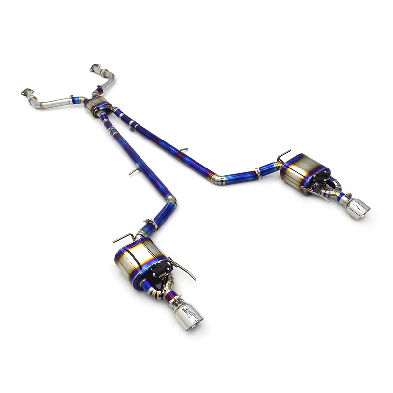 OBM Titanium Catback Exhaust For Infiniti G37 3.7L 2010-2021 Performance Pipe Valved Exhaust Muffler Cat Back Exhaust System