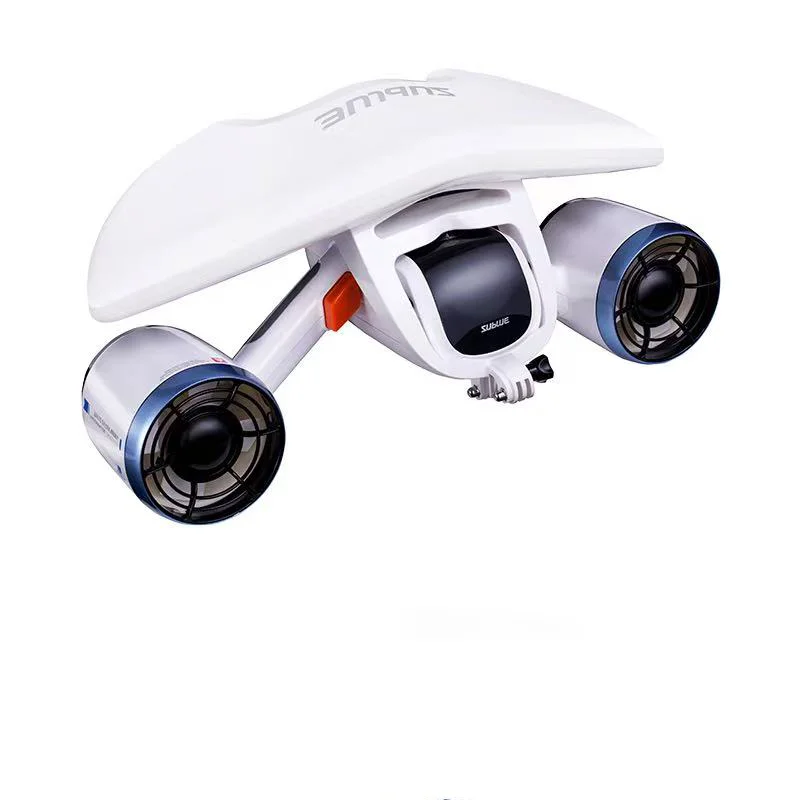 New Design White Shark Underwater Thruster with Mixed Jet Propulsion 100W 1.5m/s Speed for Water Scooter & Skateboard Combo Use