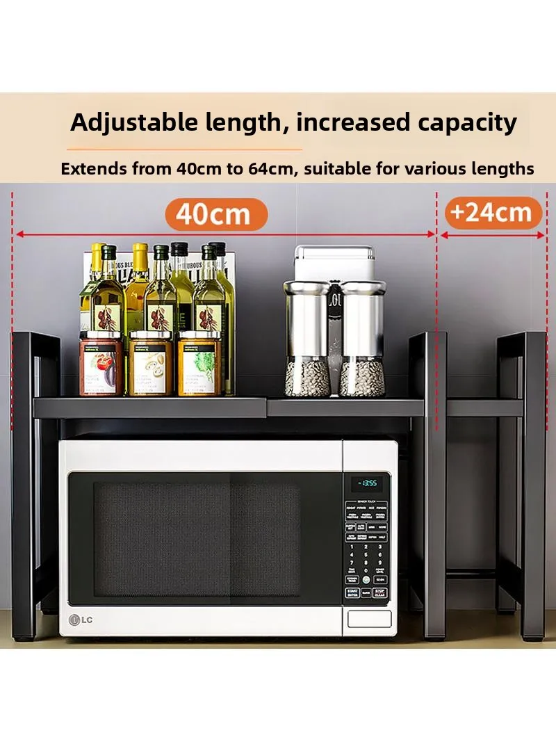 

Kitchen Expandable Stand Thiened Microwave Oven Storage Ra Multi-Functional Home Storage Spice Storage Floor Stand