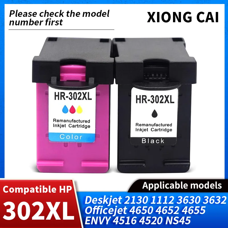 compatibility for hp 302XL 302 Remanufactured Ink Cartrige for Deskjet 1110 3639 3831 3630 Envy 4650 4525 4527 European Printer