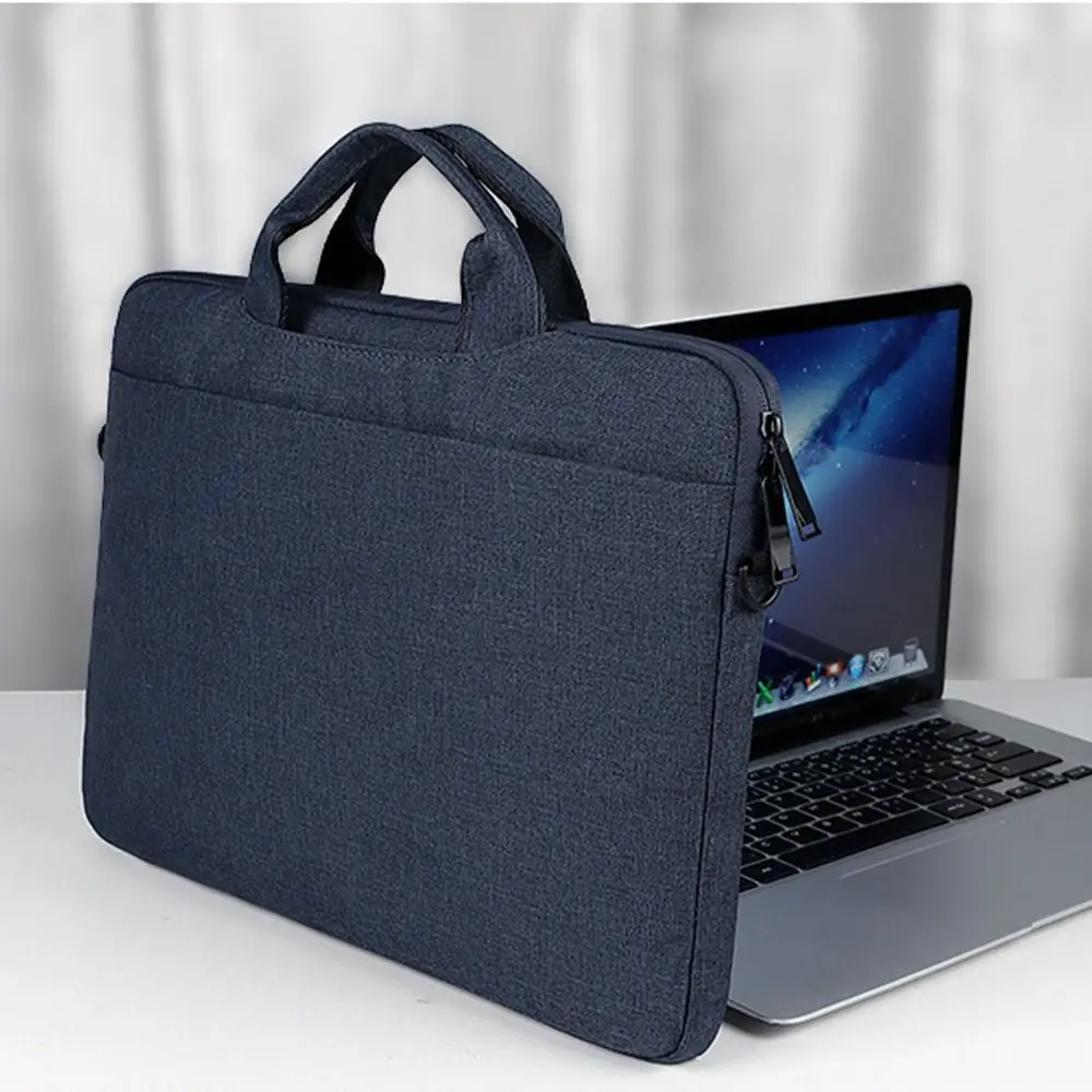 حقيبة كمبيوتر محمول مقاومة للماء، حقيبة يد بتصميم عالمي مدمج، حقيبة تخزين كمبيوتر مبطنة خفيفة الوزن #4