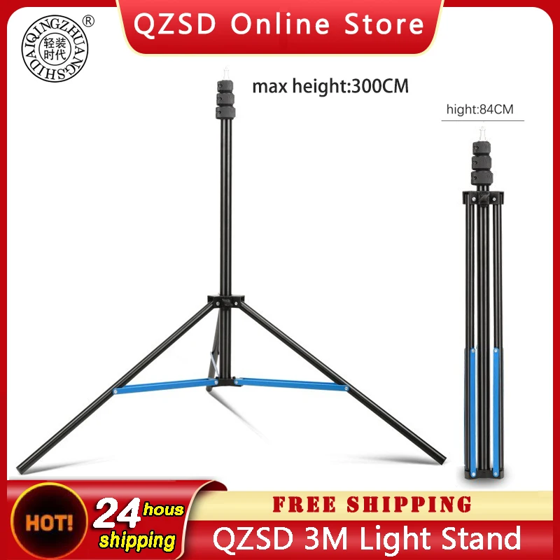 

Qzsd 3M Laser Level Tripod Laser tripod Support Stand For Photography Bowens Softbox Professional LED Flash Light Lamp