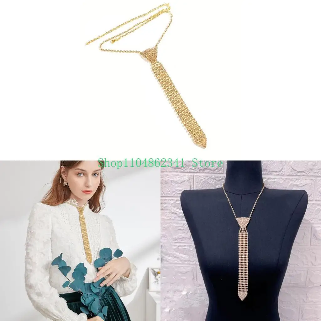 5ASD Lady Necktie Blingbling Full Rhinestons