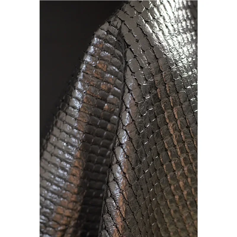 Secondary Transformation of Silver Three-dimensional Square Fabric Concave-convex Texture Creative Clothing Designer Fabric