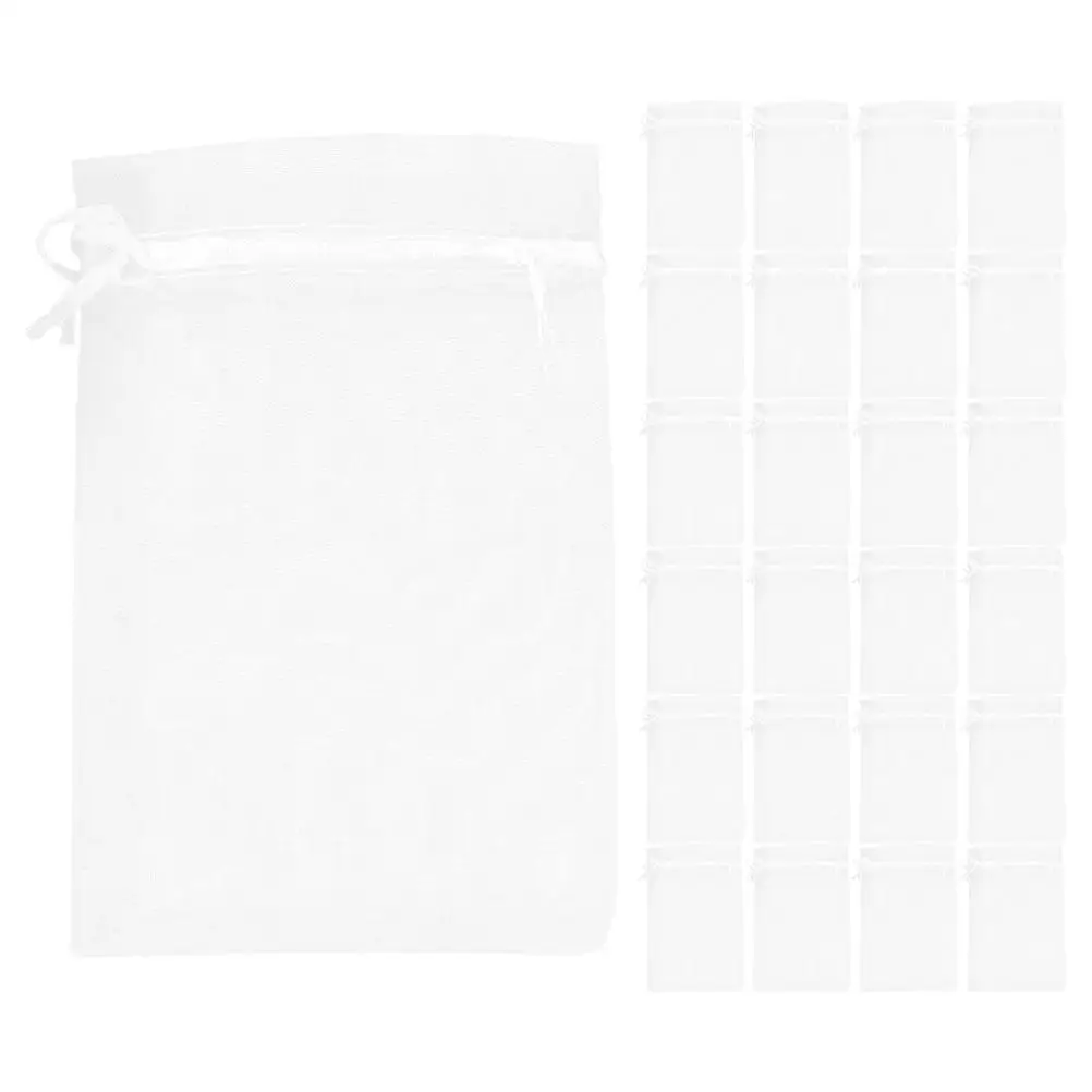 

50 Pcs Gift Wrapping Bag Candy Bags Jewelry Pouch Small Favor Drawstring for Bracelets Organza Party Treats