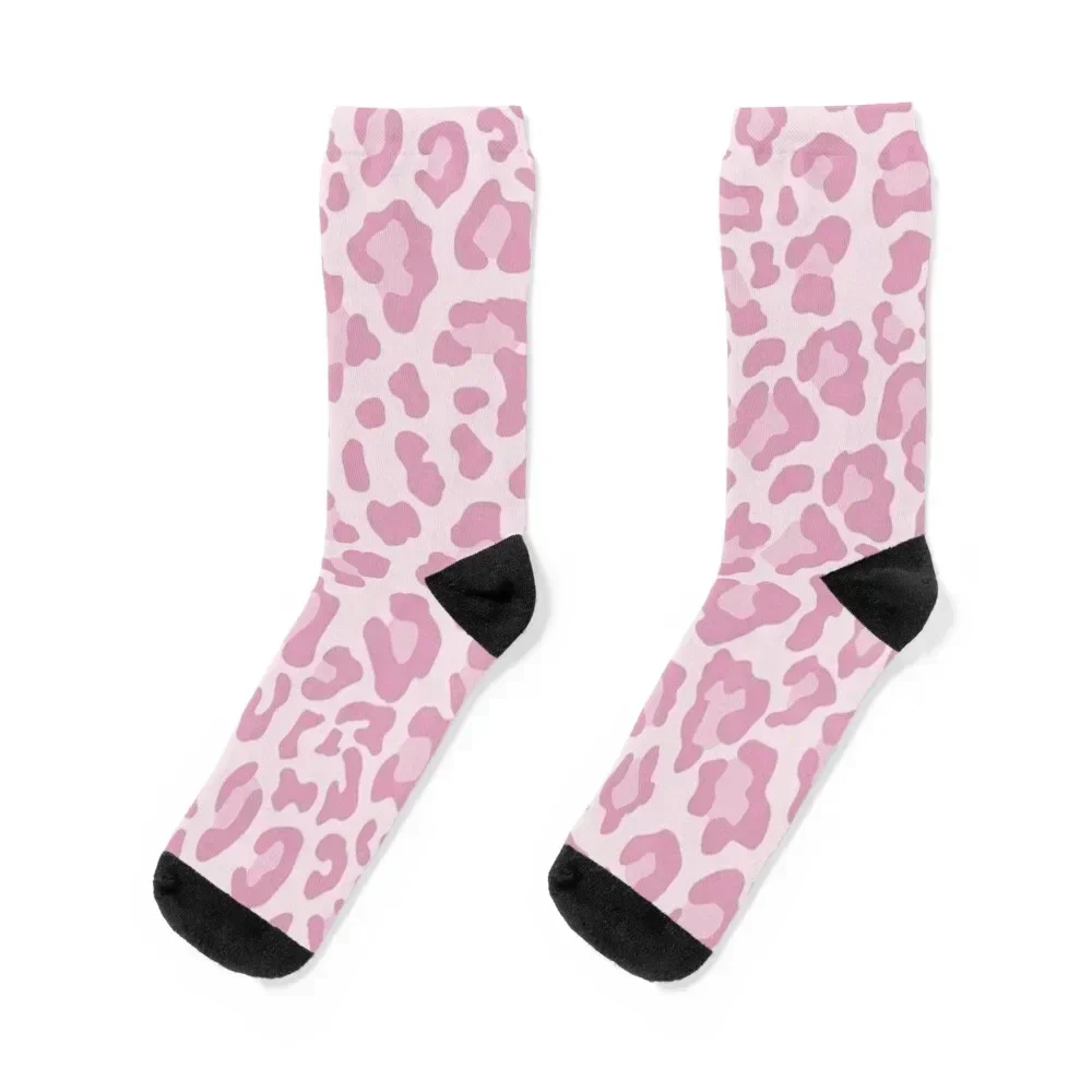 Pink Cheetah Print Socks golf japanese fashion moving stockings Socks For Men Women's