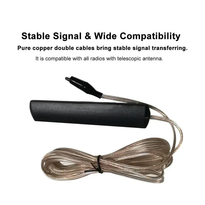 300cm Radio FM stéréo antenne Clip fil antenne Signal amplificateur à Gain élevé Booster Signal Stable