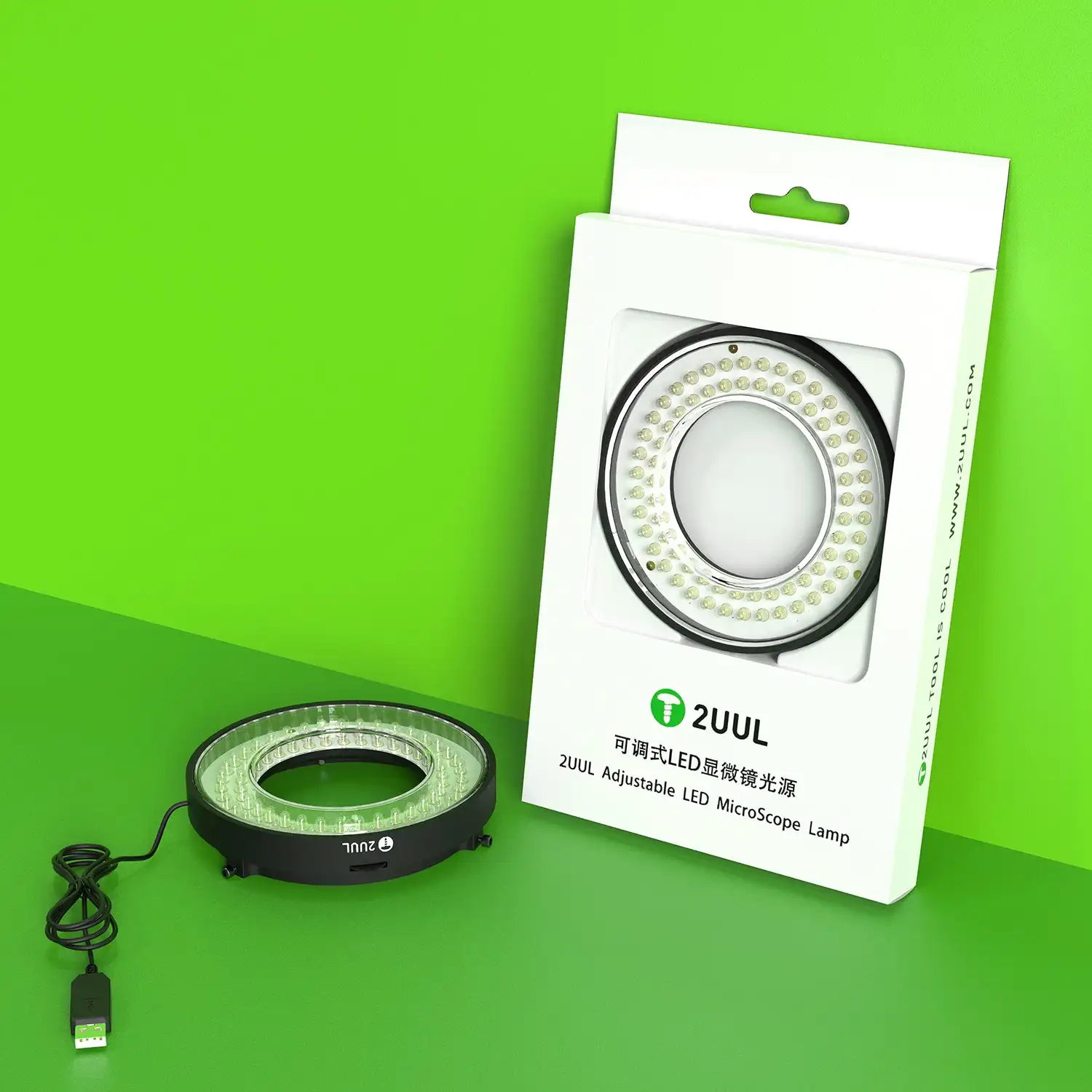 2UUL Adjustable LED Microscope Light Source, High Concentration Working Light Source, Optical Instrument For Motherboard Repair,