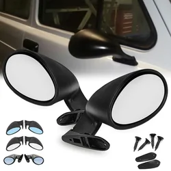 A Pair Racing California Universal Retro Door Wing Side Mirror Universal Fit Vintage Matte Black Mirror Motorcycles Parts Carbon