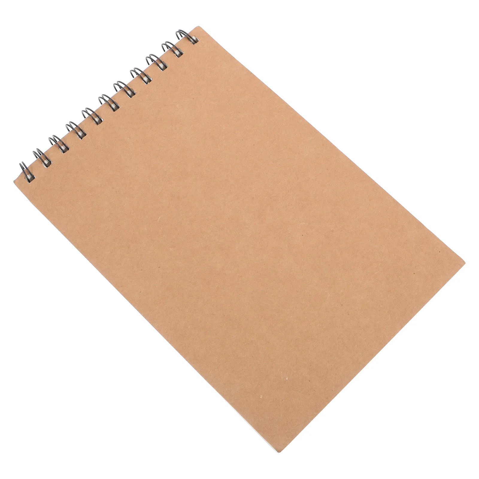 

Student Spiral Sketch Paper Portable A5 Size 8K 16K Drawing Notebook Unlined Sketchbook Brown Paper Cover