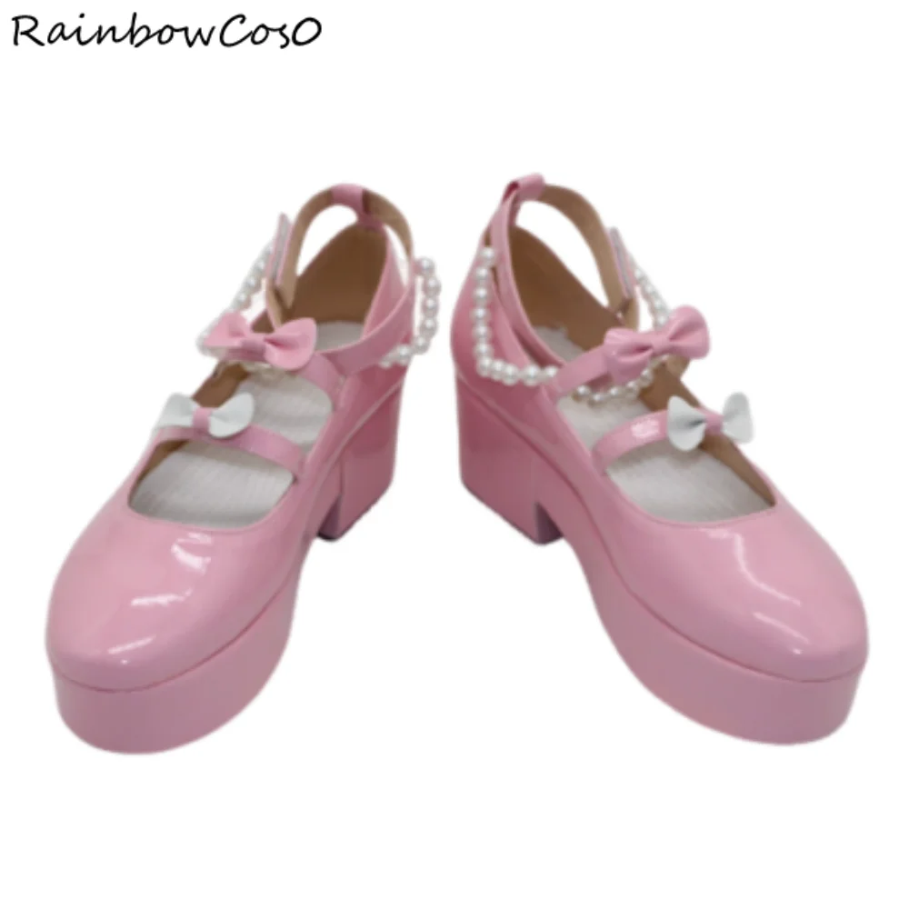 Momoi Airi プロジェクトセカイ PJSK もっともっとジャンプ コスプレ靴 ブーツ ゲーム アニメ パーティー ハロウィン RainbowCos0 W4737