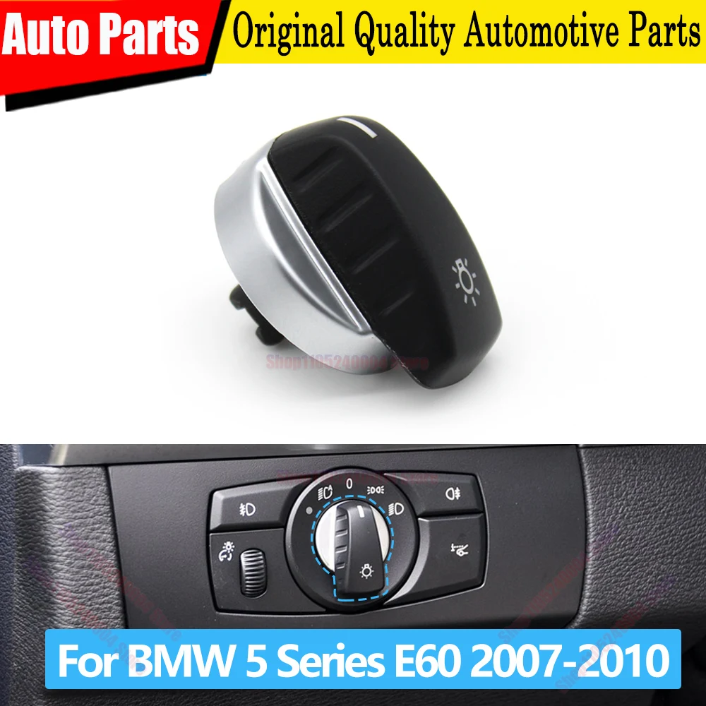 Complete E60 Car Headlamp Head Light Rotary Switch Knob Button For BMW 5 Series 2007-2010