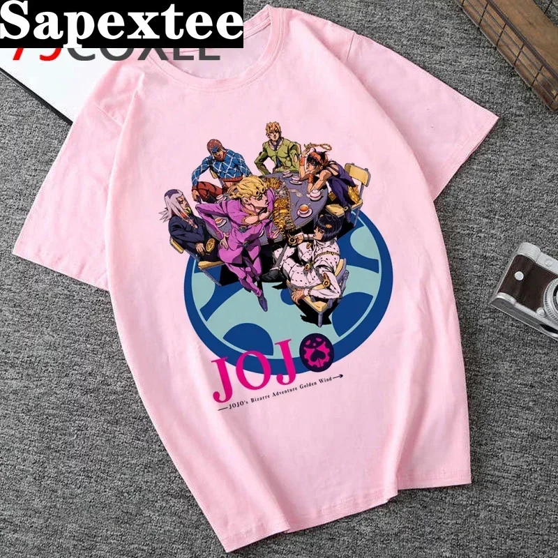 

Jojo Bizarre Adventure Fashion Anime T-shirt Men Cool Funny Cartoon Summer T Shirt Graphic Casual Tshirt Streetwear Top Tee Male