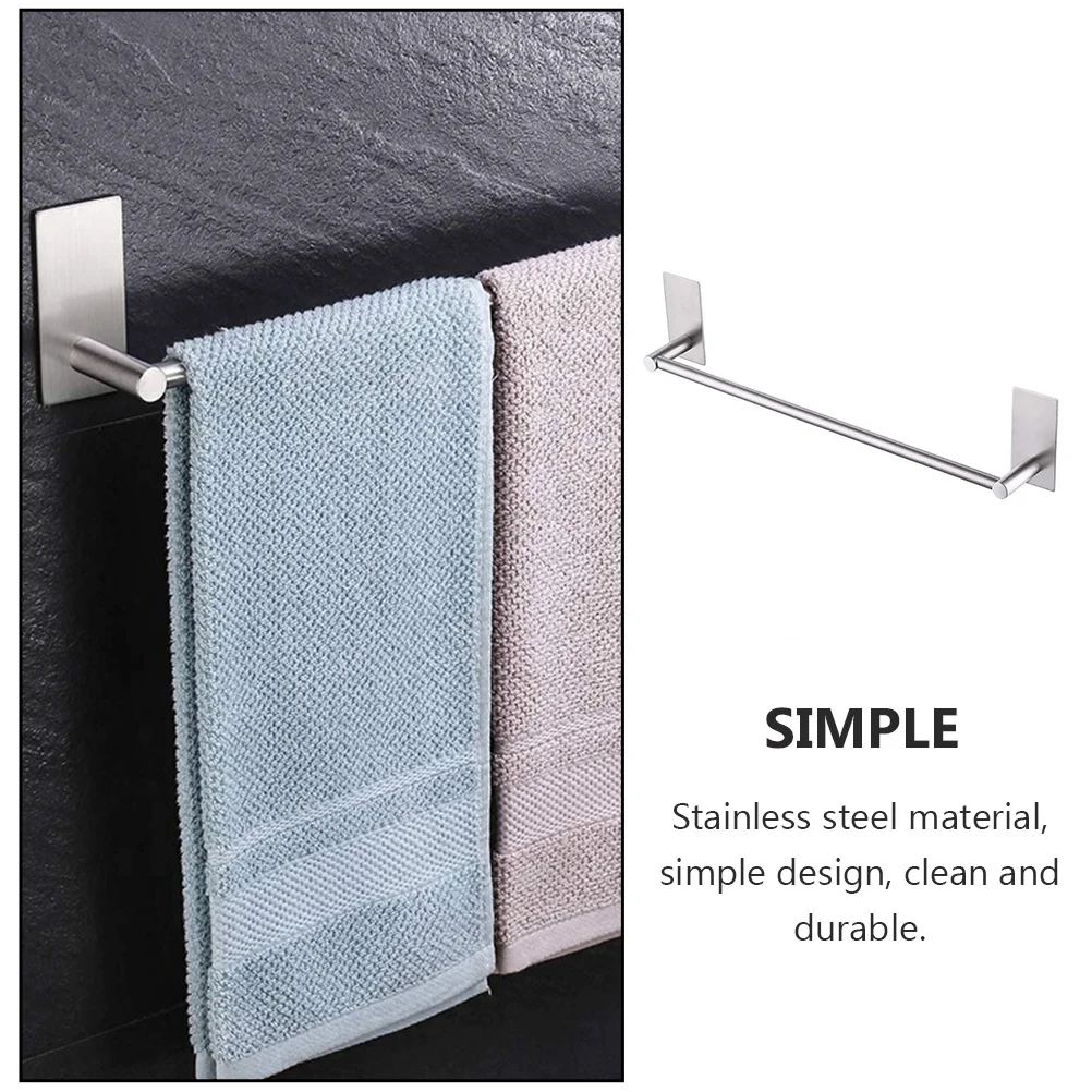 

1 шт., настенная вешалка для полотенец из нержавеющей стали, нержавеющий держатель для хранения, органайзер для ванной комнаты, прочный, без повреждений