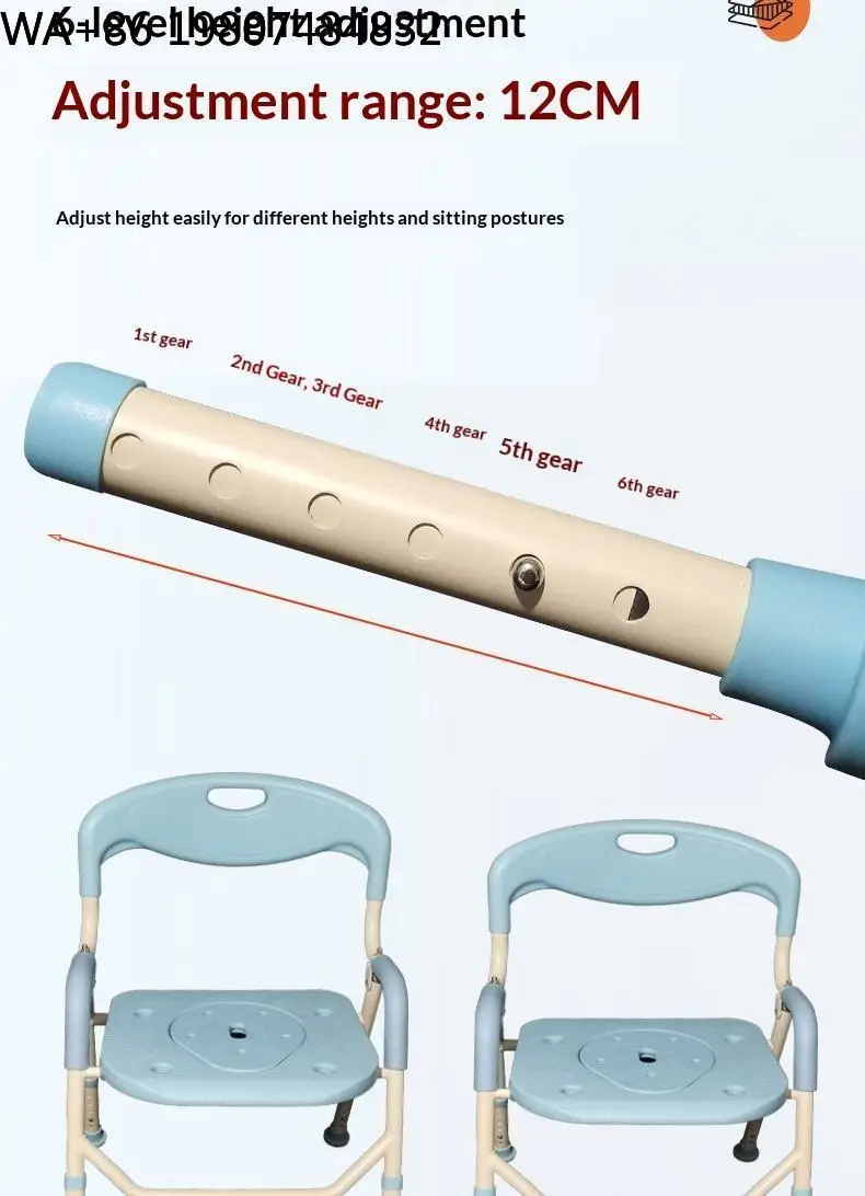 Foldable Anti Slip Shower Bench Height Adjustable Bath Stool With Stable Frame Safe Bathroom Seat For Elderly Pregnant Disabled