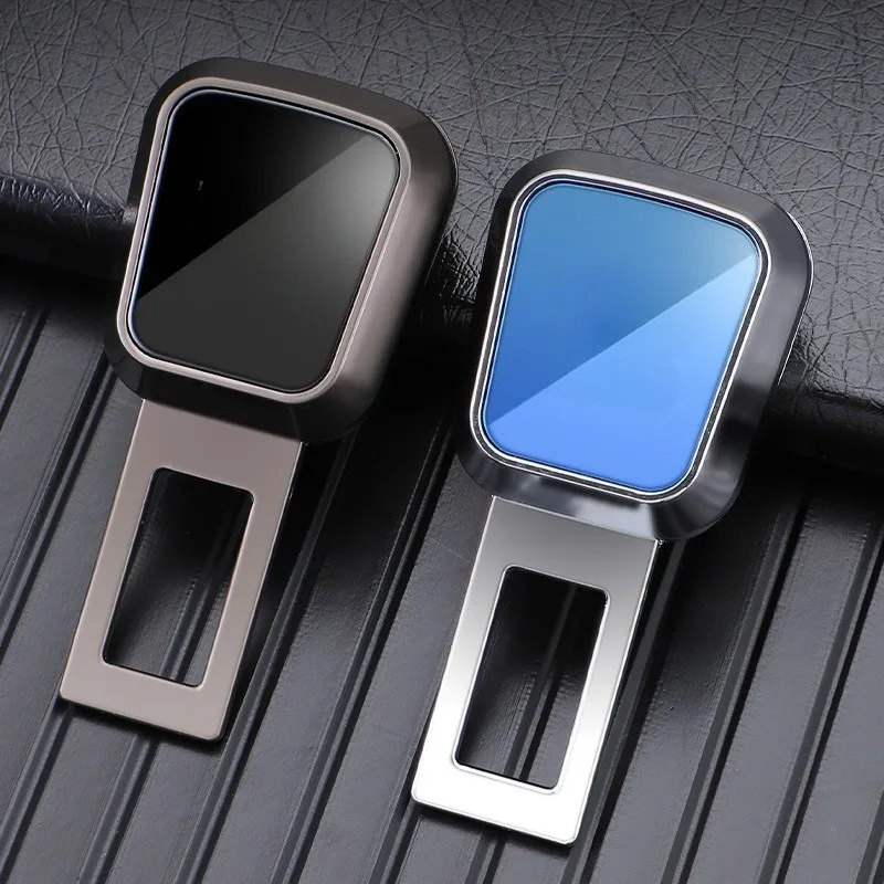 2PCS Car Seat Belt Clip Extender Safety Seatbelt Lock Buckle Plug Thick Insert Socket Extender Safety Buckle For Tesla Porsche