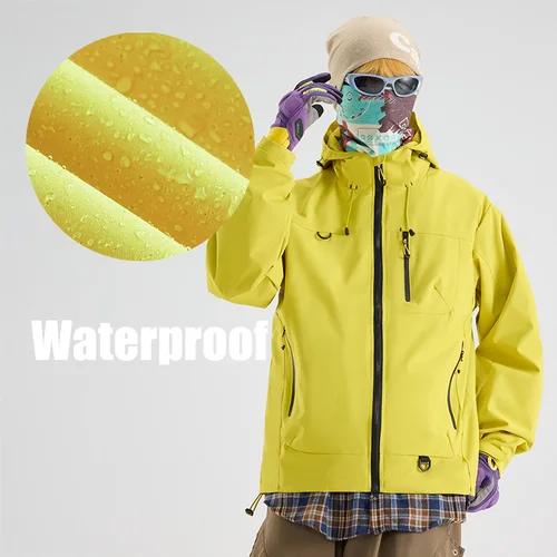 Imagen 2 del producto Chaqueta de senderismo Unisex, cortavientos impermeable de otoño, abrigos con capucha para exteriores, chaqueta nueva para mujer, abrigos de pesca para acampar y escalar