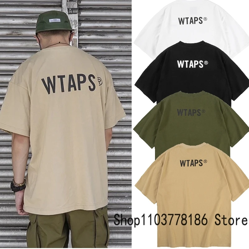 Japan Trend Brand WTAPS T-shirt Loose Roundneck Harajuku Style Simple Letter Print Tops Summer Classic Casual Wtaps Short Sleeve