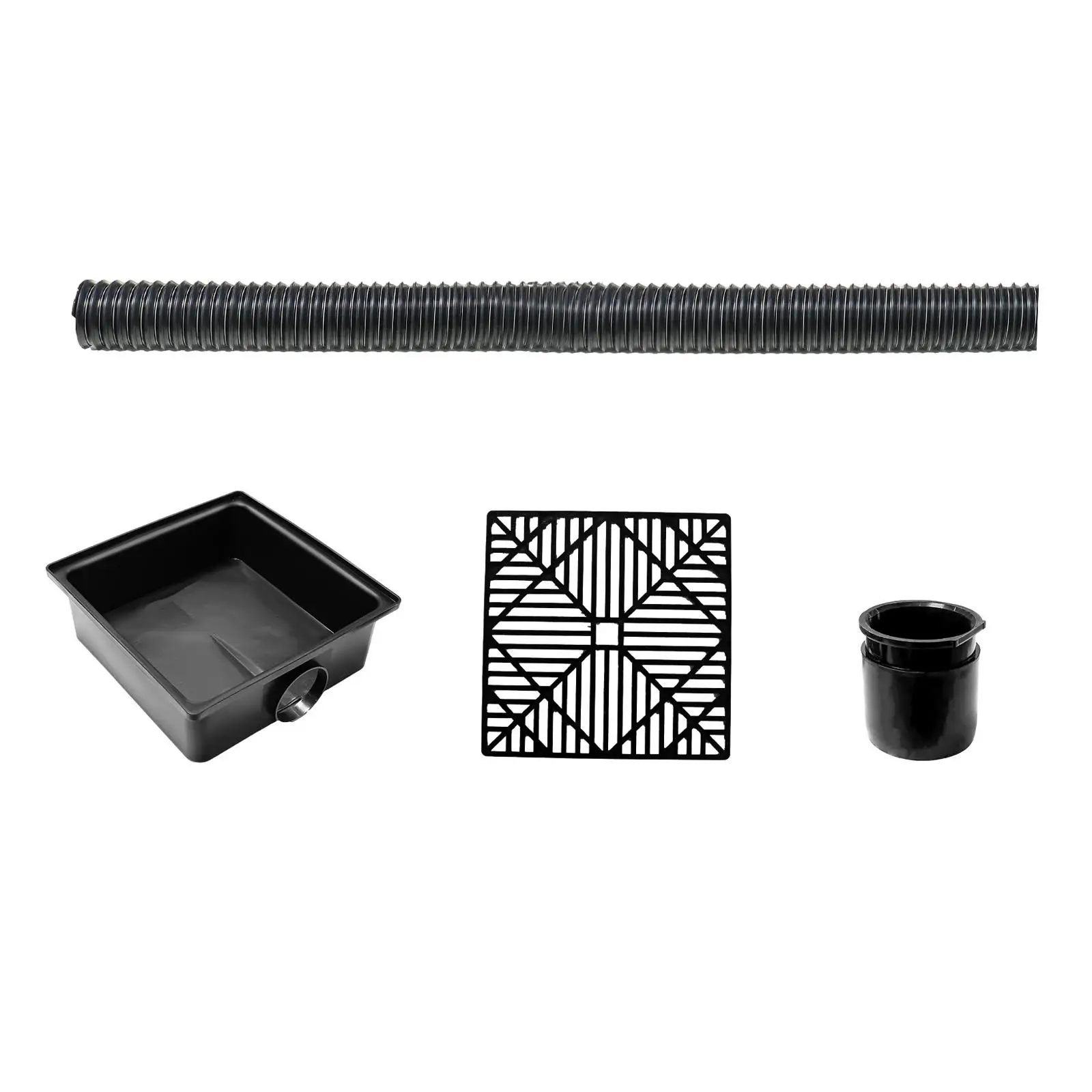 Catch Basin Downspout Extension Kit Easy to Install Flexible Pipe No Leaking Low