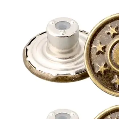 10 PCS 17mm Screw-Threaded Metal Buttons for Securing Waistbands and Replacing Buttons on Jeans Pants Jackets and Bags