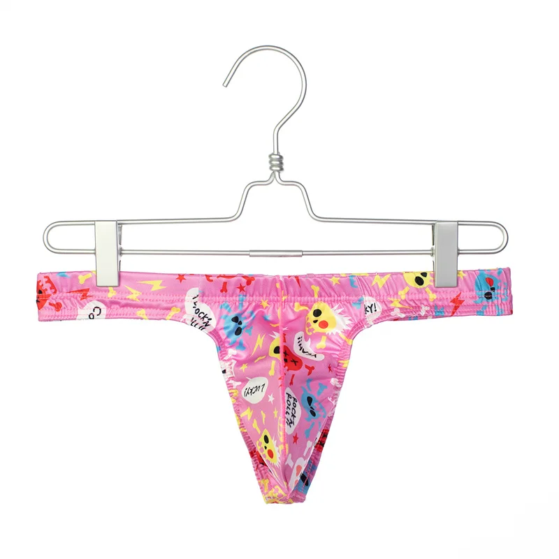 

Men Underwear G Strings Thong Skull Print Underwear T-Back Sexy Sissy Tanga Hombre Jockstrap Breathable Thin Men Underpants
