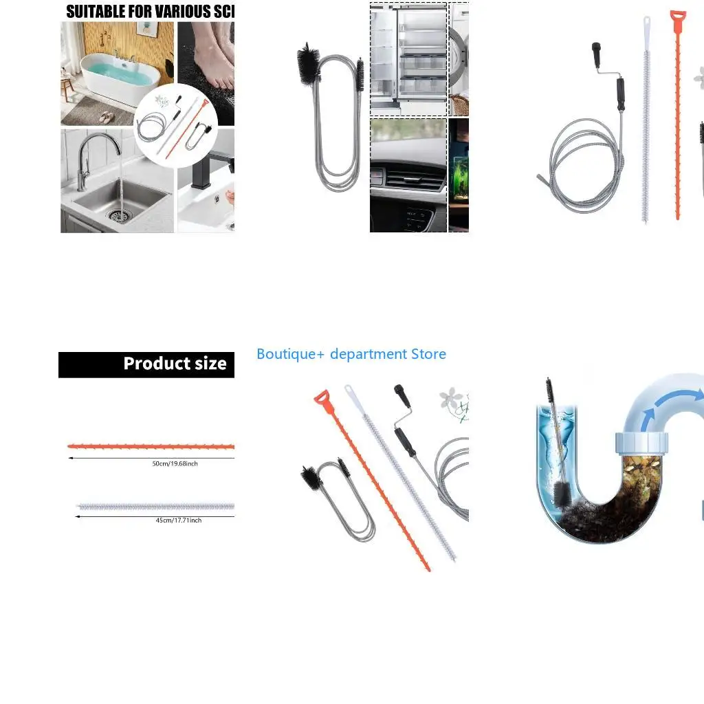 E1PD Drain Unclogging Flexible Pipe Cleaners for Bathroom Kitchen Household Pipes