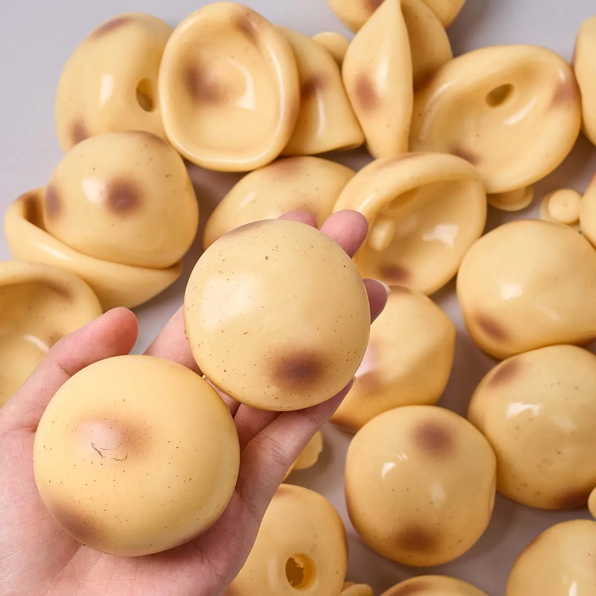 3D Potato Shape TPR Empty Ball Shell DIY Handmade Decorative Balls Making Supplies Fillable Stress Toy Craft Gifts for Adults