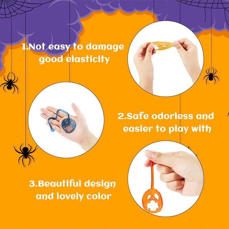 Dehnbare Klebrige Spinnen als Party-Geschenk für Kinder aus TRP-Material, Preise für Klassenzimmer und Halloween-Party-Dekoration – Detail 8