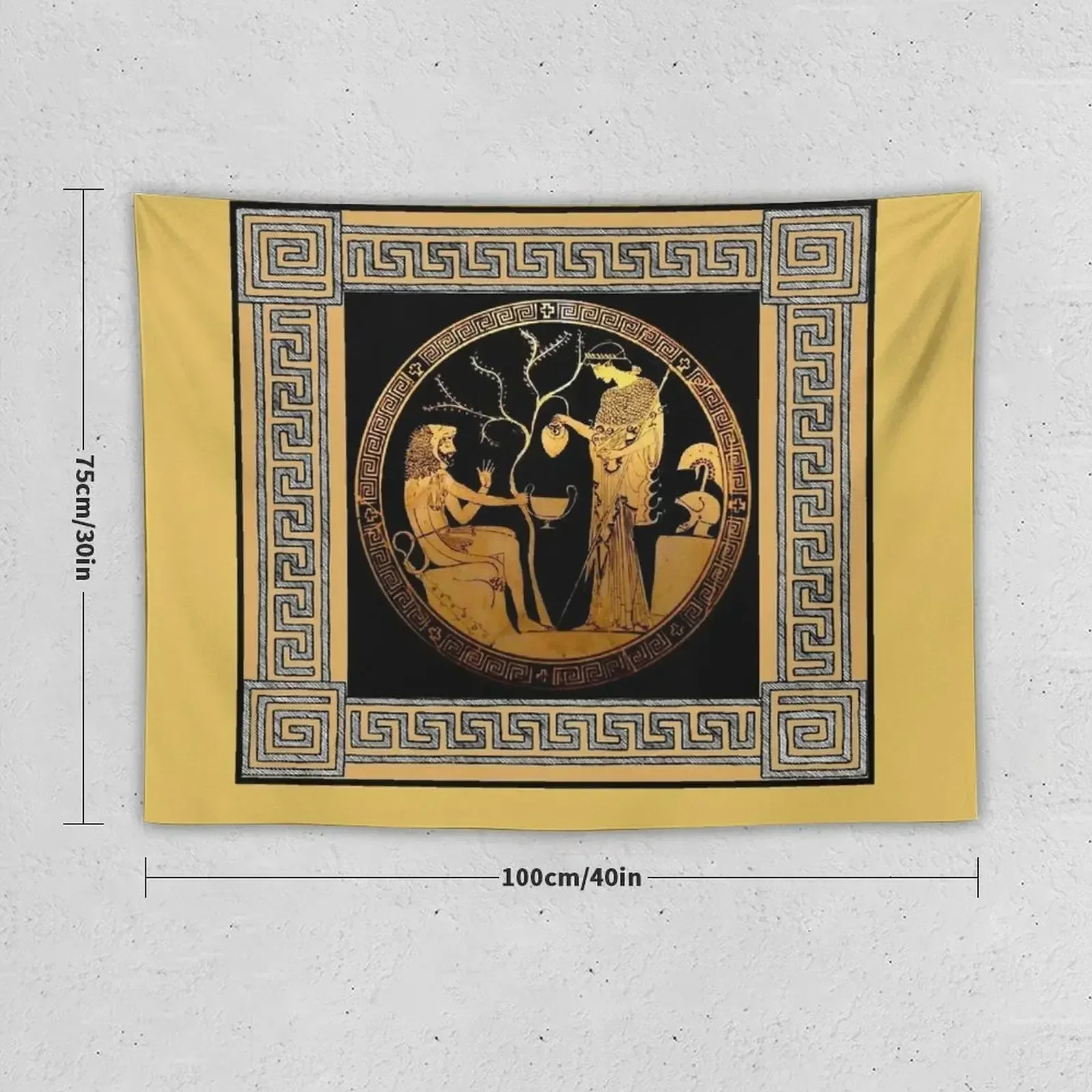 GREEK : Vintage 350 B.C.Achilles PouringPrint Tapestry Decoration Pictures Room Wall Wall Hanging Wall Tapestry