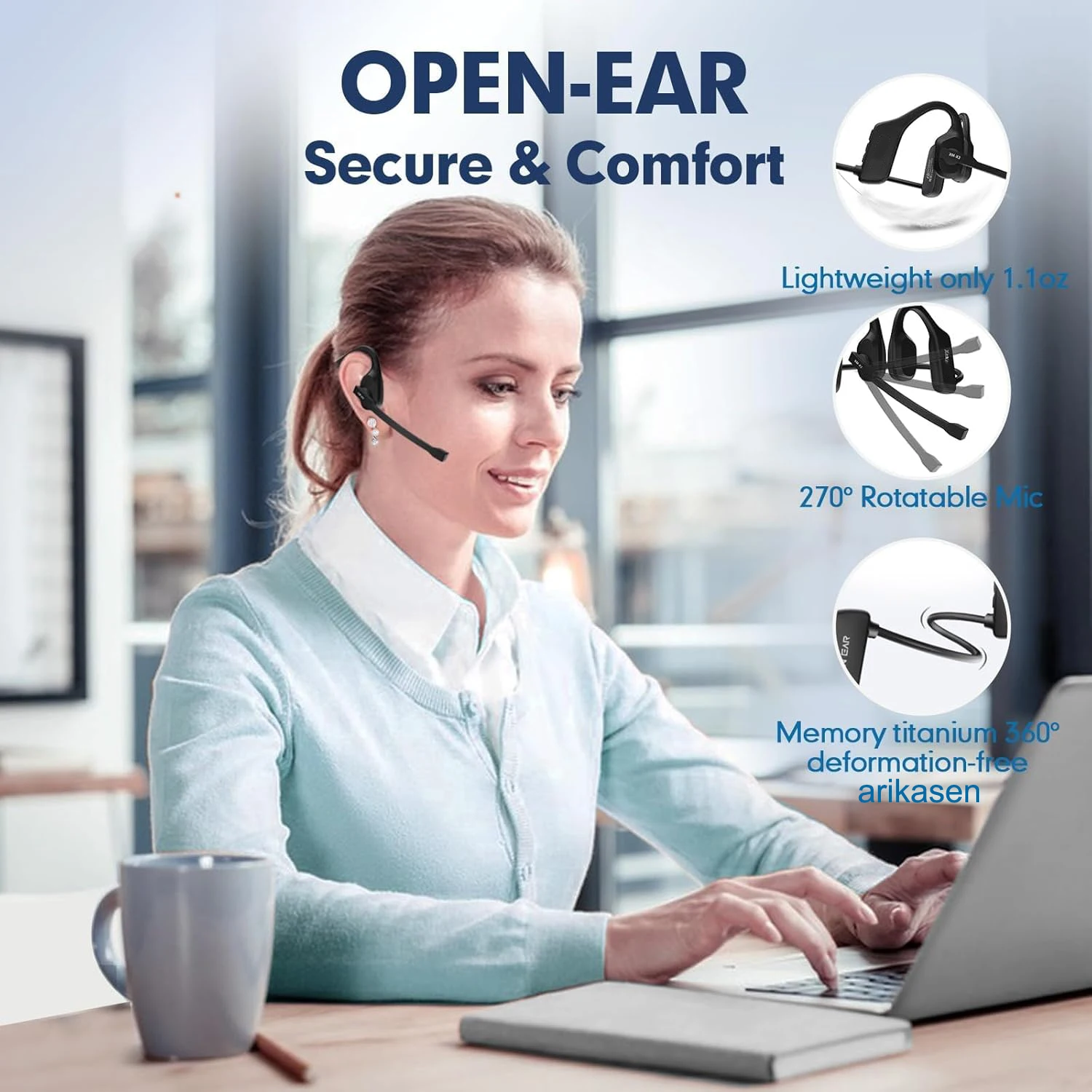 Open Ear Headphones with Mic, - Outdoor Sport Centre ulasan dan harga