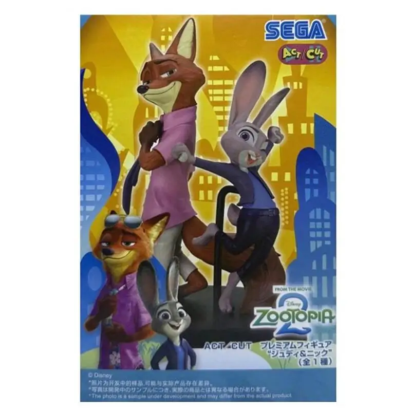 [정품] 재고 있음 세가 더 애니메이션 주토피아 주디 홉스 닉 와일드 ACT CUT 피규어 모델 수집가용 피규어 장난감 선물