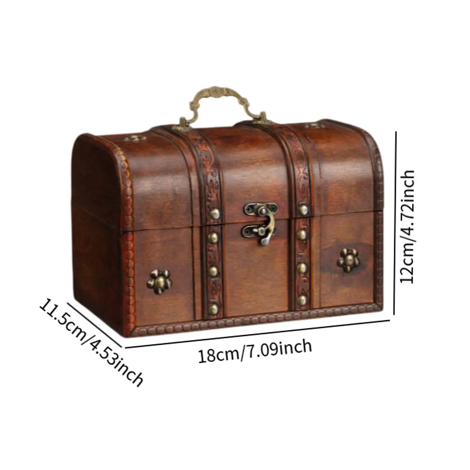 صندوق تخزين المجوهرات الخشبي، صندوق الكنز، حافظة منظم المجوهرات لعيد الميلاد