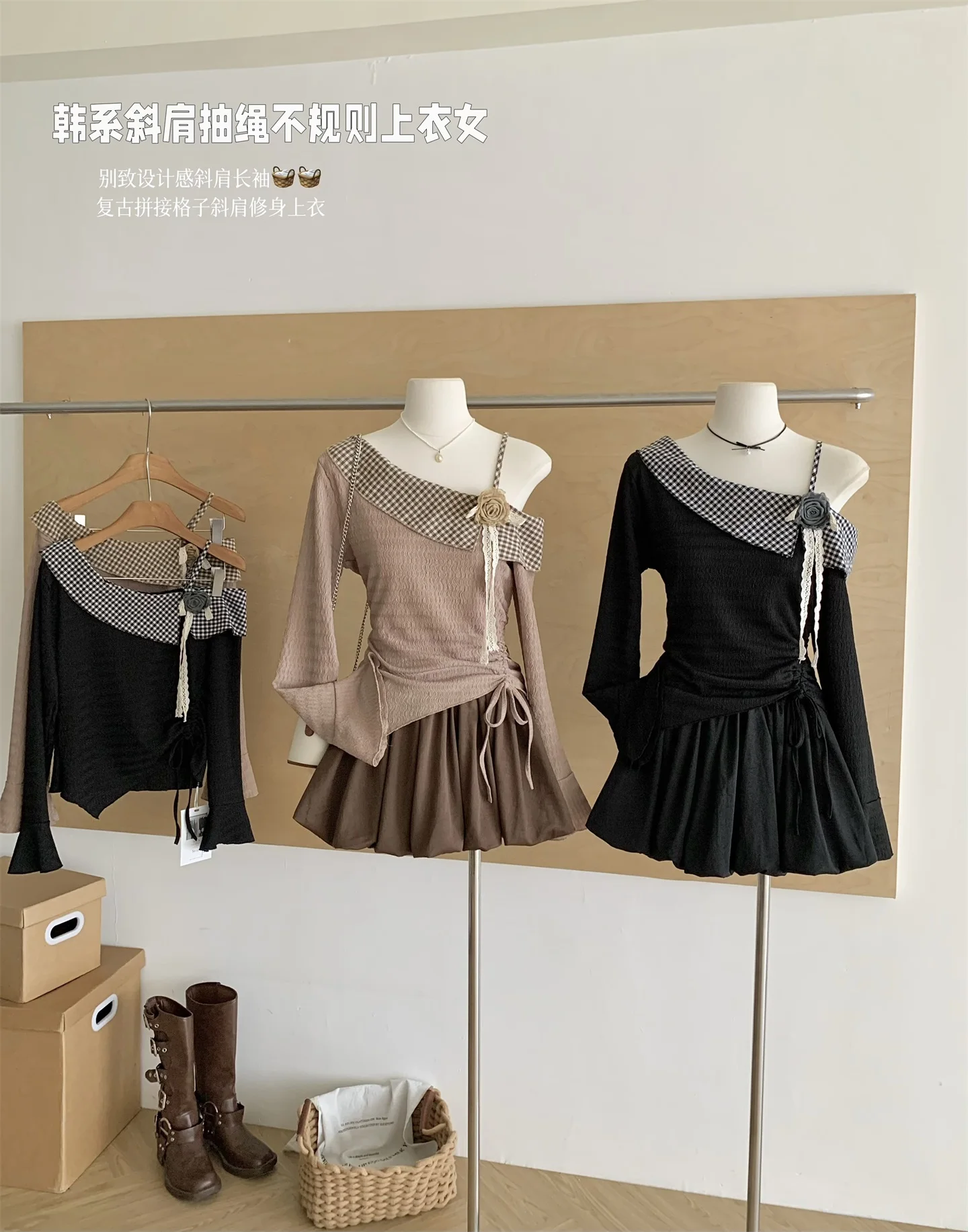 

2025 Autumn Winter Women Mori Girl Top Long Sleeve Kpop Off Shoulder T-Shirt Design Tee Gyaru Y2k Coquette Shoujo Mori Girl New