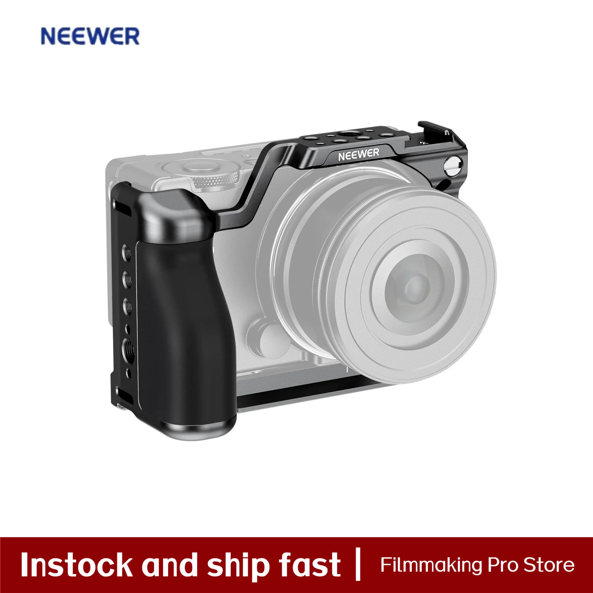 

NEEWER Camera Cage for fp/fp L Camera, 1/4" & 3/8" Threads, Arca Quick Release Plate Silicone Grip For Sigma fp fpL