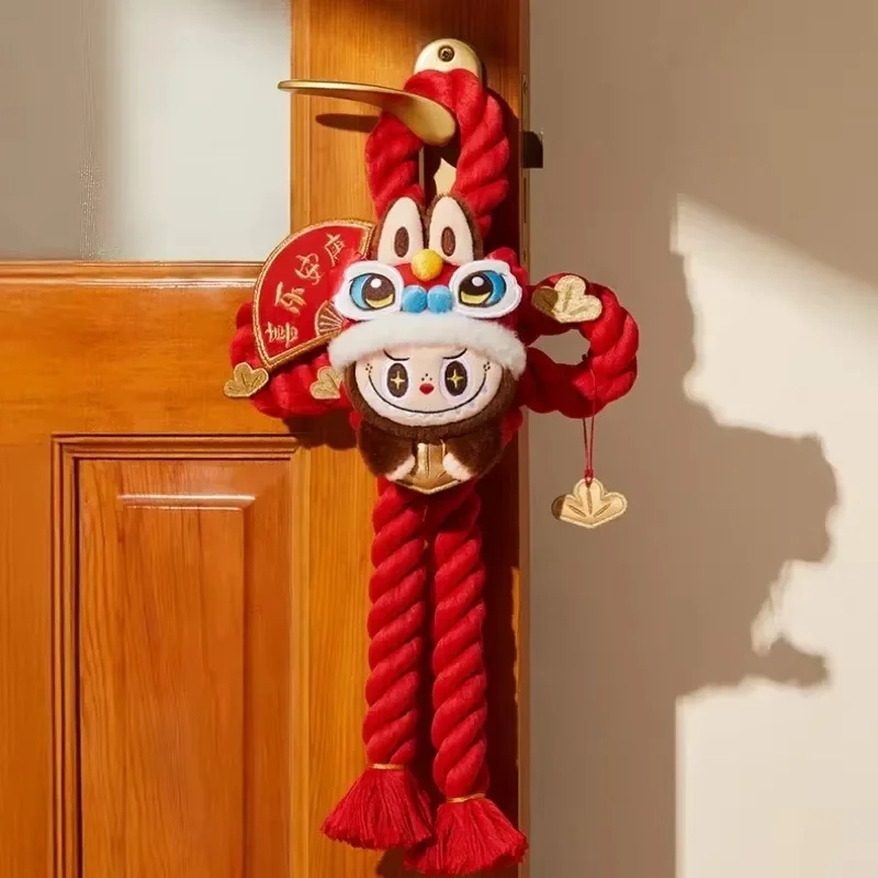 2025 New Golden Snake New Year Series Labubu Plush Door Hanging Trendy Peripheral Hanging Decoration Room New Year Festive Gifts