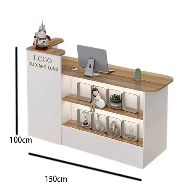 

Cabinet Glamour Cashier Bar Counter Modern Elegant Beauty Simple Reception Desks Unique Delicacy Mostrador Office Furniture