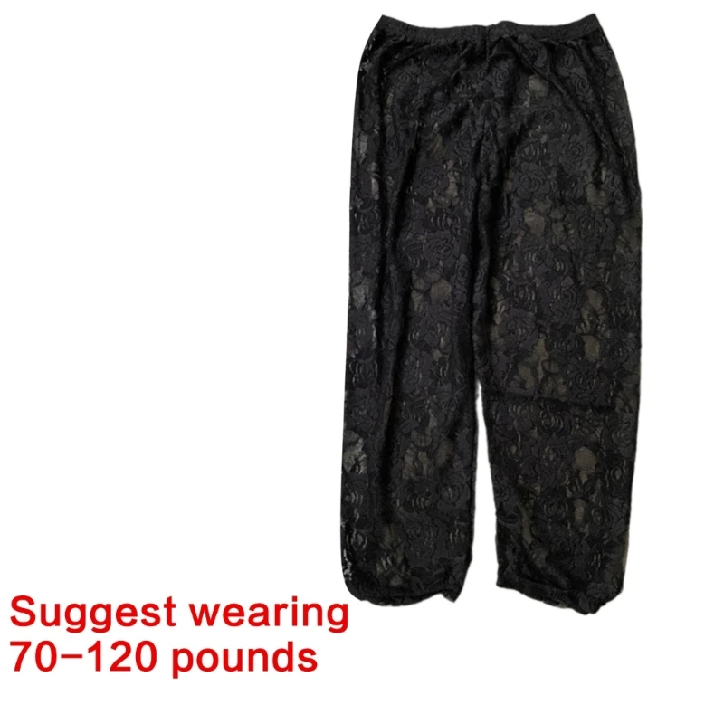 Womens See Through Flower Lace Underpant High Waist Mesh Shorts Capris Leggings Drop shipping