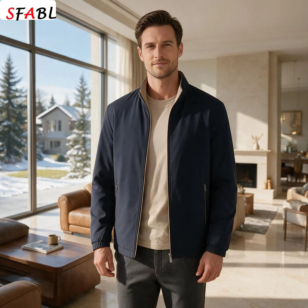 Modische Dicke Warme Herren-Winterjacke Winddichte Herbst-Herren-Wintermäntel Luxuriöse Oberbekleidung Herren-Winterjacken für Business – Detail 10