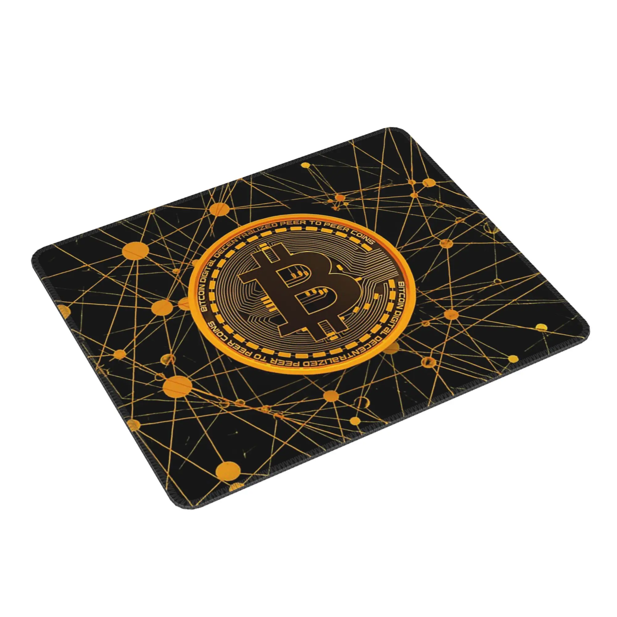 Bitcoin Cryptocurrency Art Mouse Pad Computer Keyboard Mouse Mat Gaming PC Laptop Desk Mat Office Accessories Table Mats